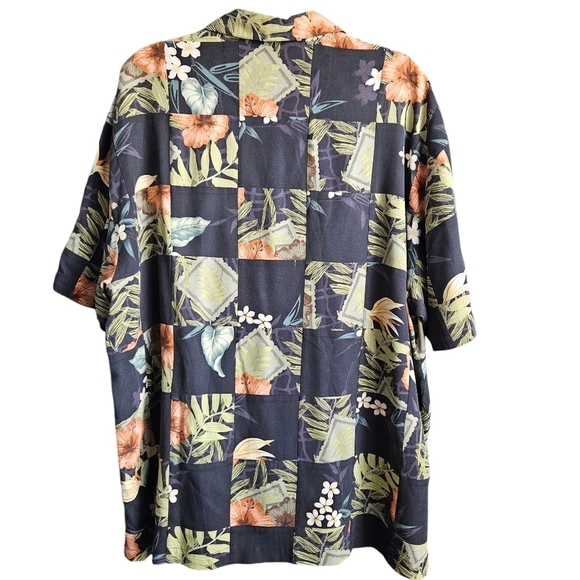 Orvis Floral Hawaiian Shirt Mens Short Sleeve 100% Silk Button Up XL - Picture 4 of 8